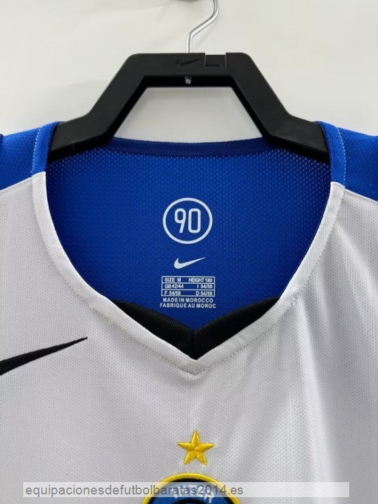 Nuevo 2ª Camiseta Inter Milan Retro 2004 2005 Blanco Baratas